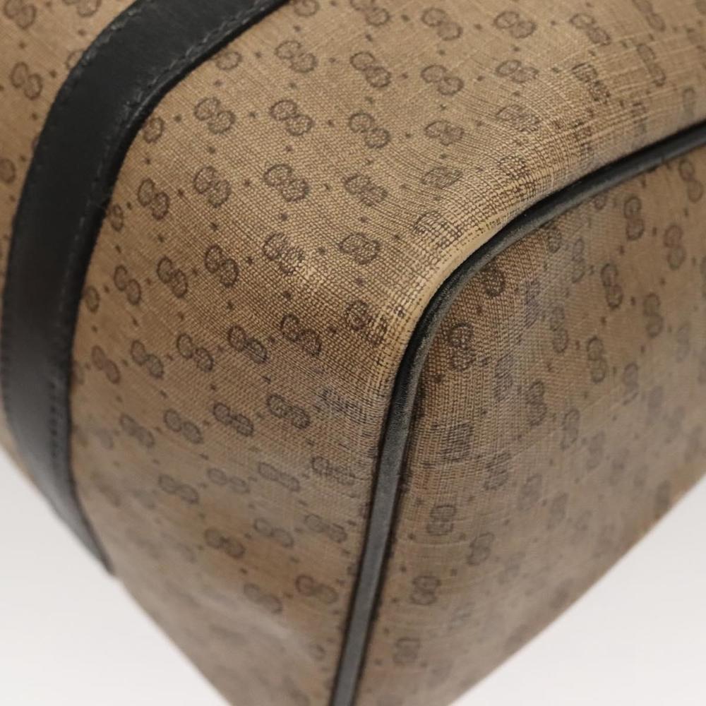 GUCCI Micro GG Supreme Boston Bag PVC Beige Silver 87 002 4685 Auth sw737 - Picture 13 of 16